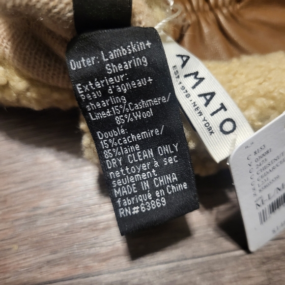 FREE PEOPLE x CAROLINA AMATO Shearling Zipper Mittens NWT - Picture 7 of 10